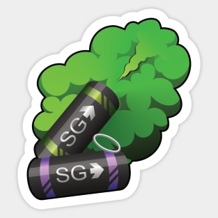 smoke grenade - green Sticker